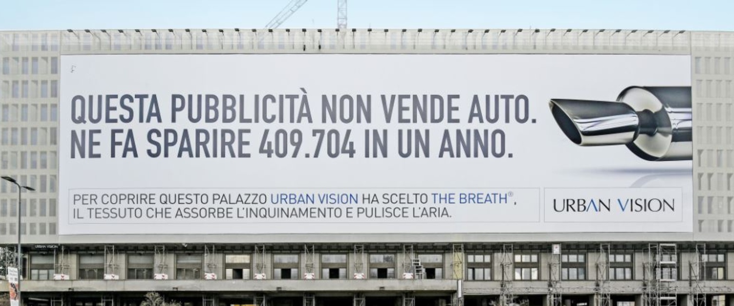 I cartelloni si mangiano lo smog: quando la pubblicità è 'pulita'